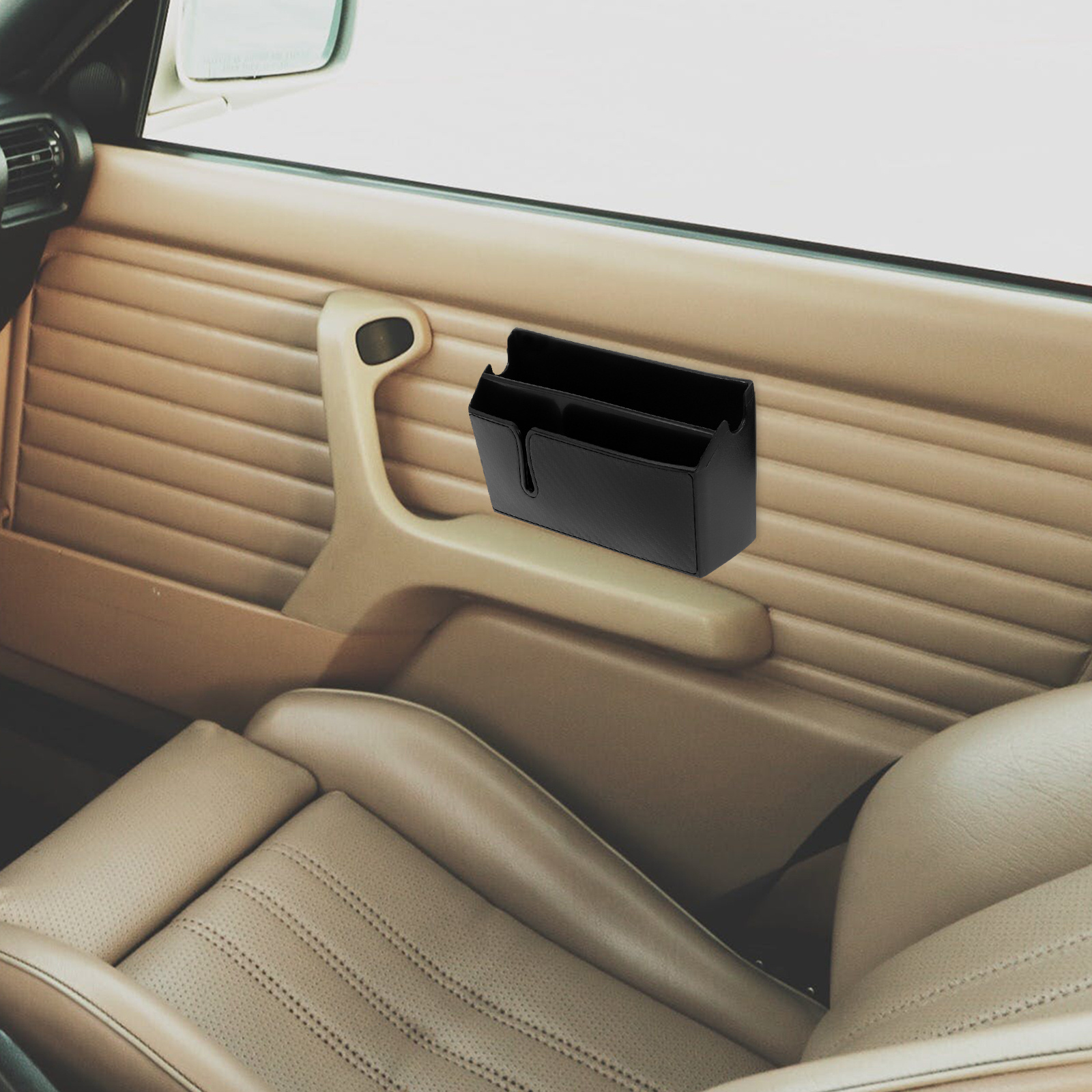 Phone Accessories Design - 2Pcs Durable PVC Car Organizer Carbon
