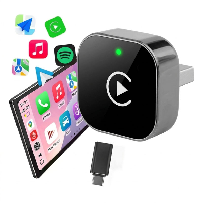 Phone Accessories Design - 2-in-1 Wireless CarPlay Adapter Plug-and-Play for