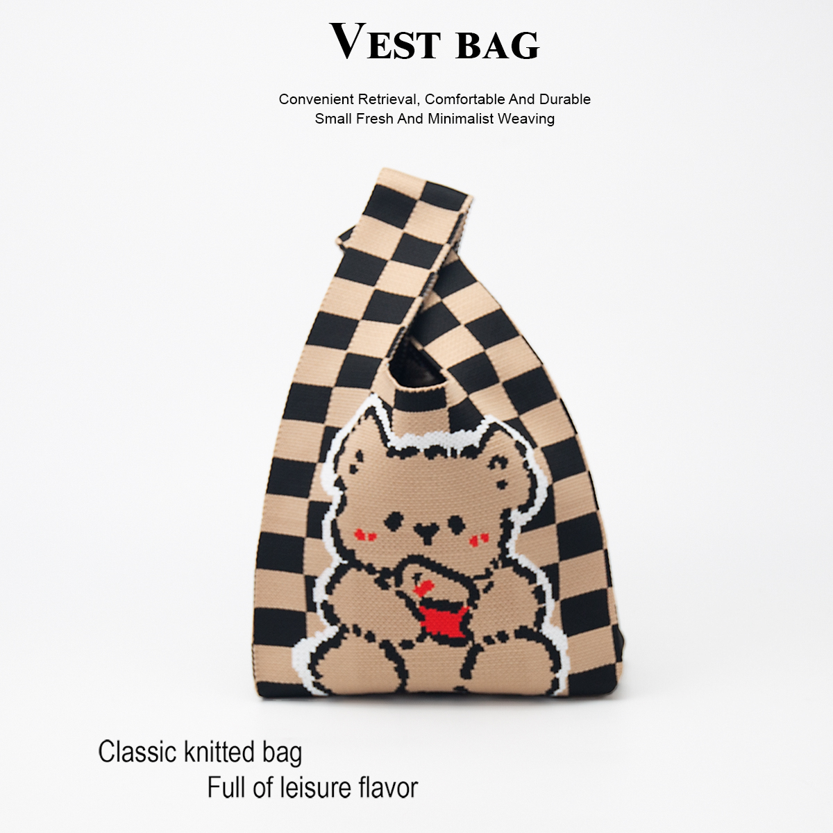 Cute Knitted Handbag for Girls – Phone Accessories Design recenzja i cena