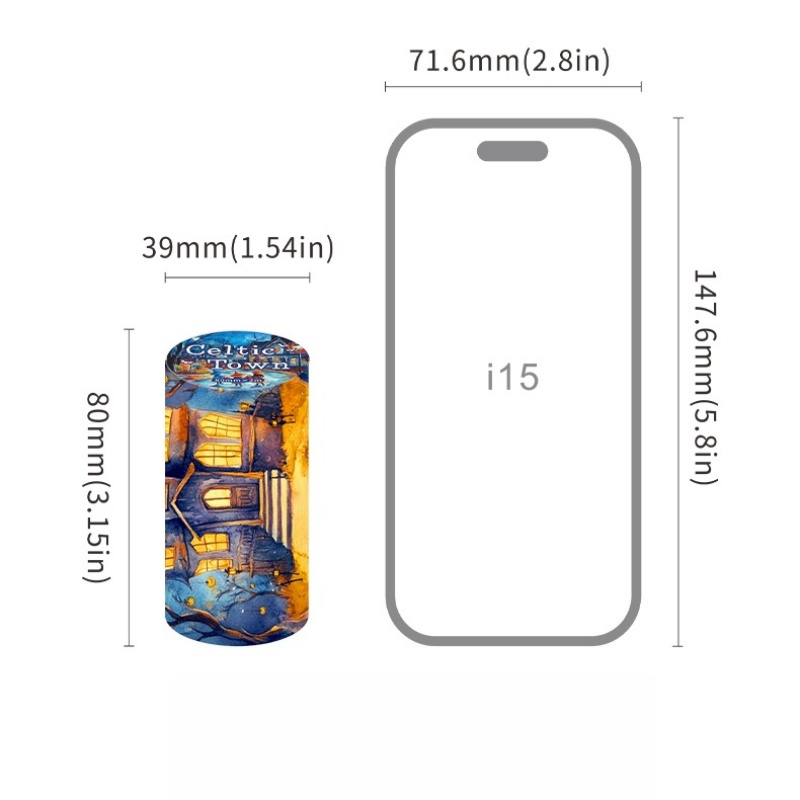 6-Roll Set - 8Cm×200Cm, 200cm  – Phone Accessories Background recenzja i cena