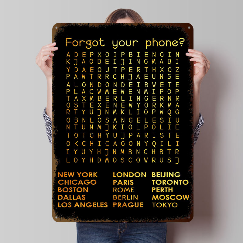 Forgot Your Phone Tinplate Pos – Phone Accessories Poster recenzja i cena